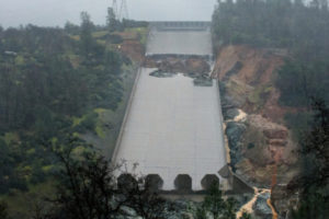 The California Department of Water Resources stopped the spillway flow on Thursday morning to allow engineers to evaluate the integrity of the structure after water had been released at 20,000 cubic feet per second through the night. 