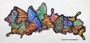 Majestic butterfly fantasy mosaic that is going up on the side of the Adams Recreation Center in San Diego