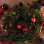 Christmas Wreath with Red Bulbs